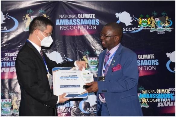 CHINESE AMBASSADOR OBTAINS TWO MERITORIOUS PRESTIGIOUS RECOGNITIONS FOR CLIMATE CHANGE