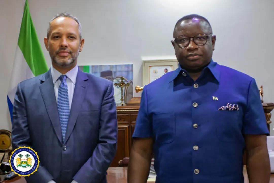 Ambassador of the Kingdom of Morocco Pays Courtesy Call on Sierra Leone’s President Julius Maada Bio, Commends Him on Developments