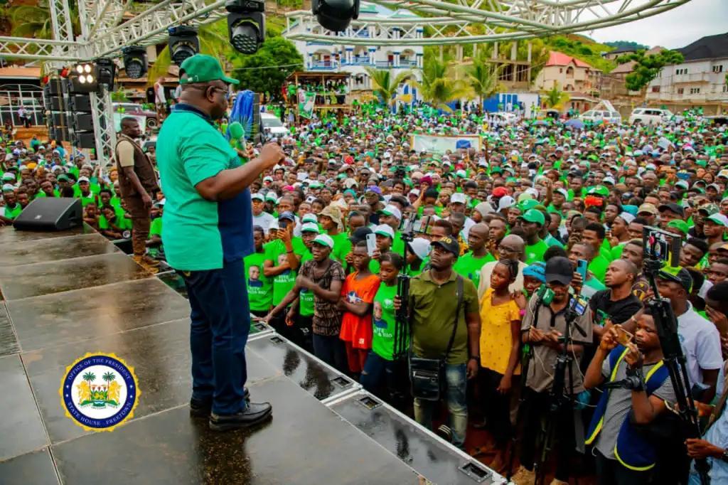 Julius Maada Bio Continues Nationwide Engagements, Meets Communities in Rokel, Kossoh Town, Marjay Town and Mile 13 Julius Maada Bio Continues Nationwide Engagements, Meets Communities in Rokel, Kossoh Town, Marjay Town and Mile 13