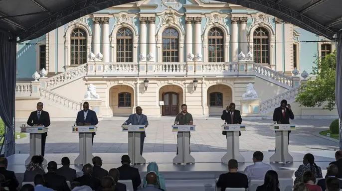 African leaders arrive in Russia to discuss peace plan with Putin after Ukraine visit African leaders arrive in Russia to discuss peace plan with Putin after Ukraine visit