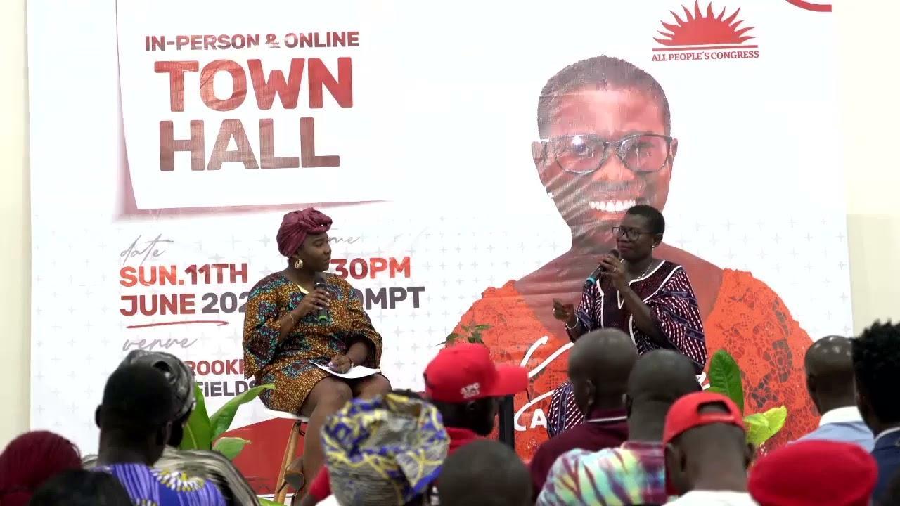 Town Hall with APC Mayoral Candidate for Freetown Yvonne AkiSawyerr