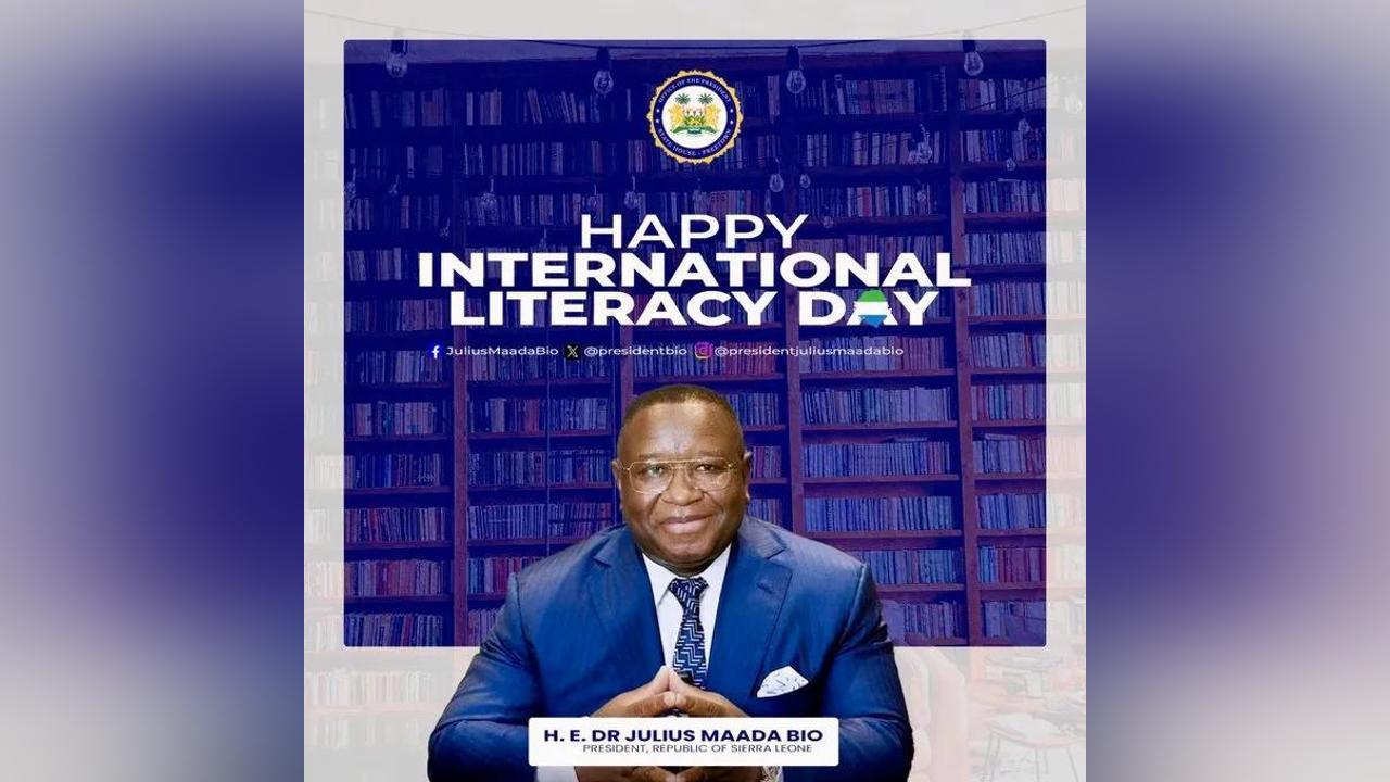 Julius Maada Bio Says He is Filled With a Deep Sense of Pride and Hope for Nation on International Literacy Day 2023 on International Literacy Day 2023 Julius Maada Bio Says He is Filled With a Deep Sense of Pride and Hope for Nation on International Literacy Day 2023 on International Literacy Day 2023