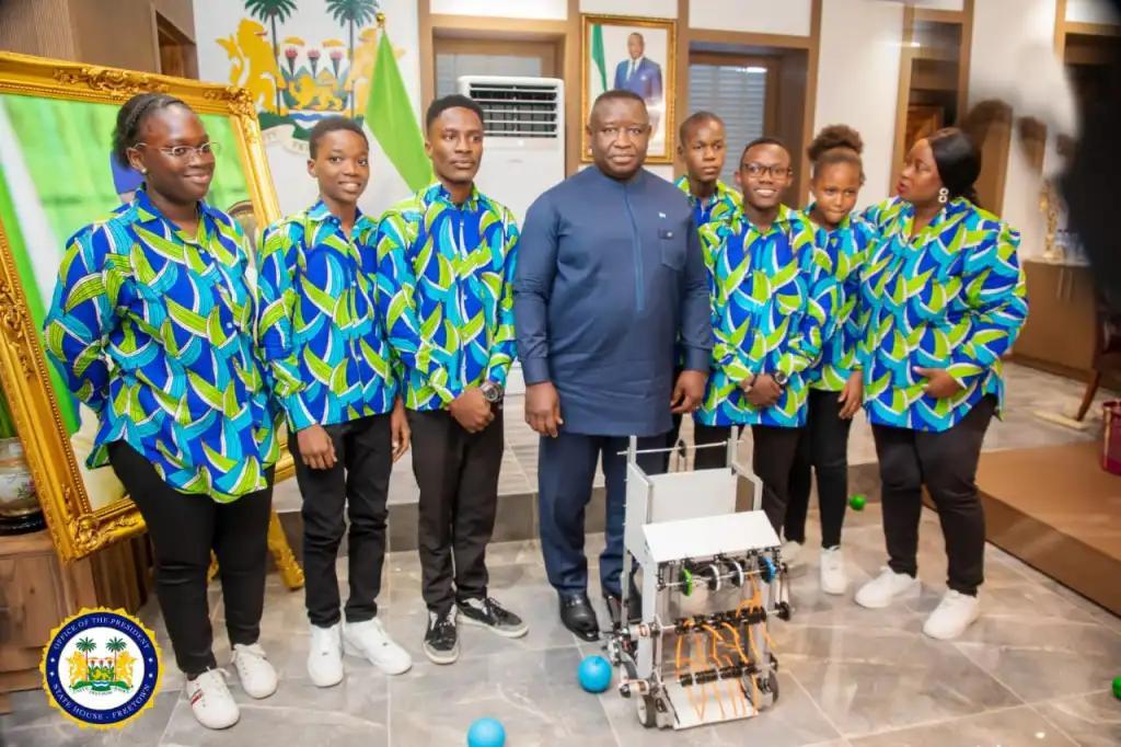 Sierra Leone’s President Julius Maada Bio Meets Team Sierra Leone Set To Participate In The Robotics Competition in Singapore Sierra Leone’s President Julius Maada Bio Meets Team Sierra Leone Set To Participate In The Robotics Competition in Singapore