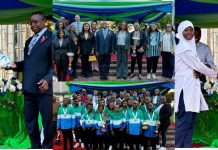 SLFA President Kamara Presents Champions to President Bio SLFA President Kamara Presents Champions to President Bio