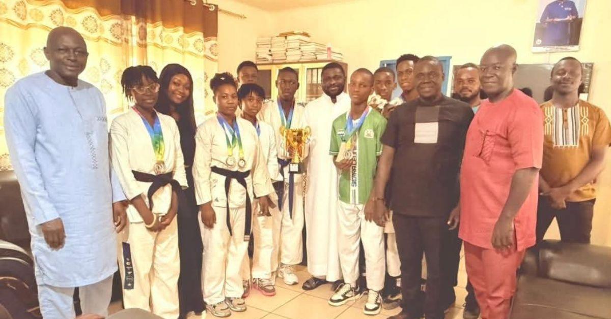 Sierra Leone Karate Team Presents Medals And Trophies to NSA Sierra Leone Karate Team Presents Medals And Trophies to NSA