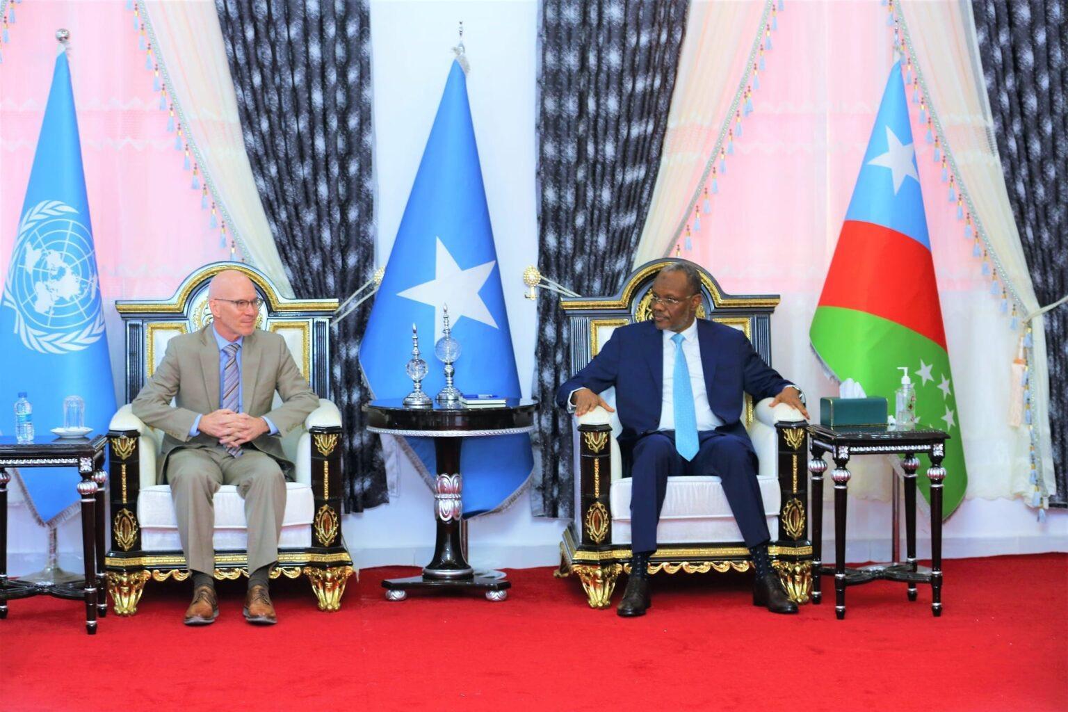 لفتاغرين يستقبل القائم بأعمال الممثل الخاص للأمم المتحدة في الصومال لفتاغرين يستقبل القائم بأعمال الممثل الخاص للأمم المتحدة في الصومال