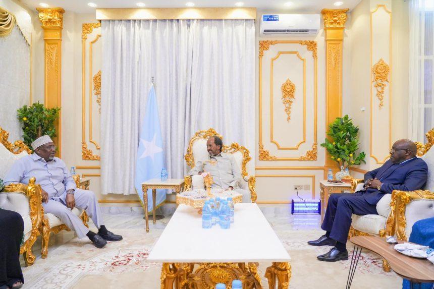 الرئيس حسن شيخ محمود يستقبل رئيس برلمان مجموعة شرق أفريقيا الرئيس حسن شيخ محمود يستقبل رئيس برلمان مجموعة شرق أفريقيا