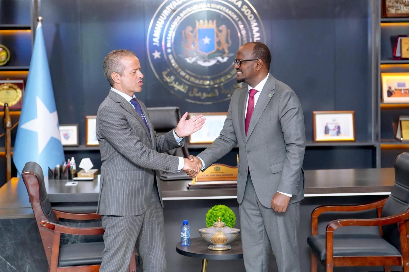 الصومال وإيطاليا تناقشان التعاون في مجال النفط والغاز الصومال وإيطاليا تناقشان التعاون في مجال النفط والغاز