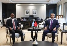 فيدان يلتقي وزير الموانئ والنقل البحري الصومالي فيدان يلتقي وزير الموانئ والنقل البحري الصومالي