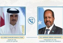 الأمير تميم يجدد دعم قطر لسيادة الصومال ووحدة أراضيه