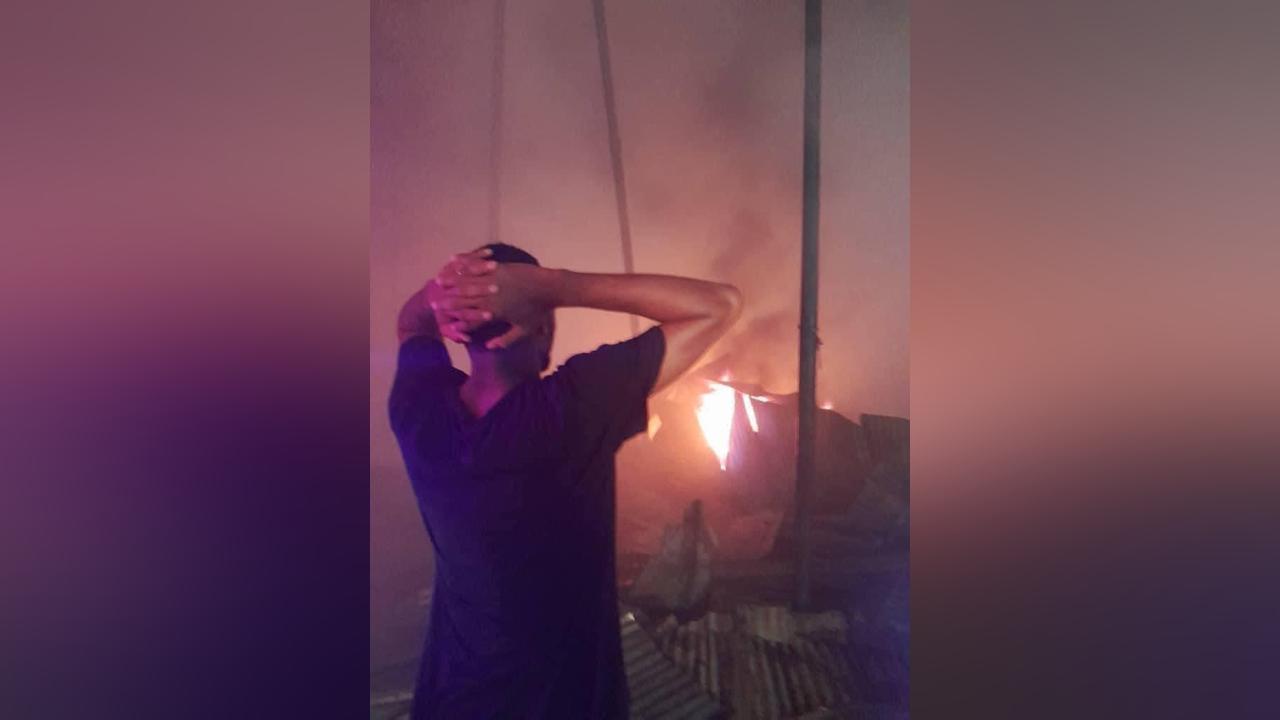 إخماد حريق اندلع في السوق التجاري بمدينة توغ وجالي
