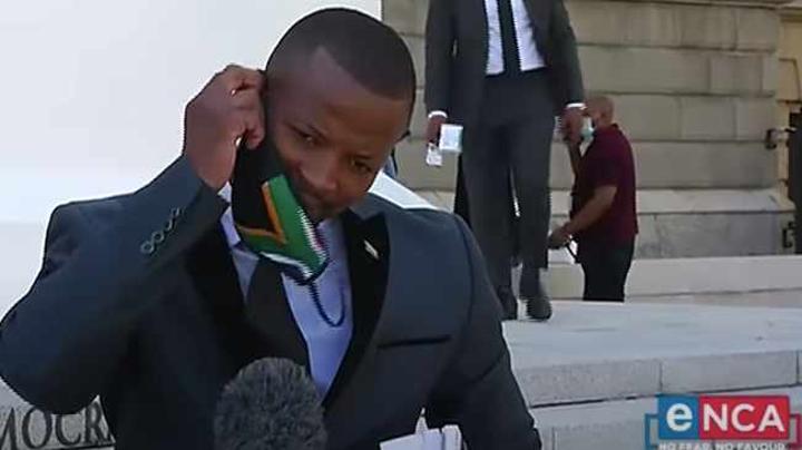 Activists #NotInMyName picket at eNCA demanding answers over alleged racism Activists #NotInMyName picket at eNCA demanding answers over alleged racism