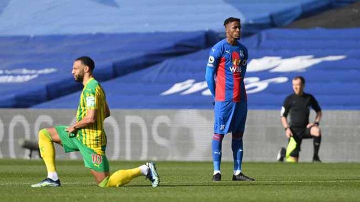 Palace's Wilfried Zaha becomes first Premier League player not to take the knee Palace's Wilfried Zaha becomes first Premier League player not to take the knee
