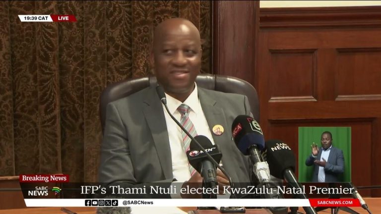 IFP's Thami Ntuli elected KwaZulu-Natal Premier - South Africa