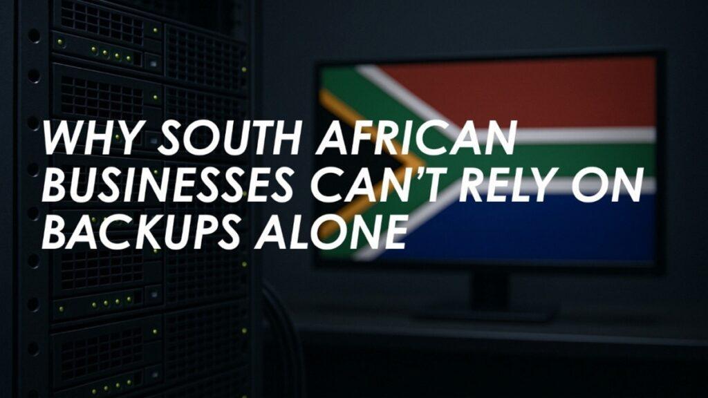 Why South African Businesses Can't Rely on Backups Alone Why South African Businesses Can't Rely on Backups Alone