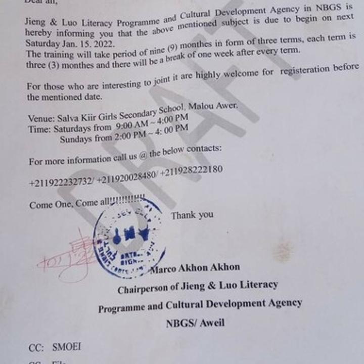 N. Bahr el Ghazal set to launch 9-month Dinka, Luo languages program