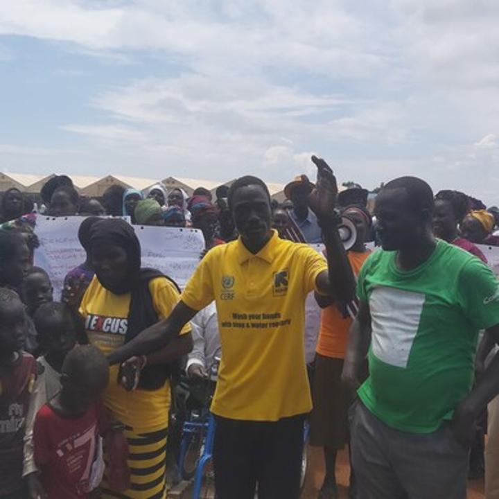 Unity State IDPs protest in support of dredging Naam River Unity State IDPs protest in support of dredging Naam River