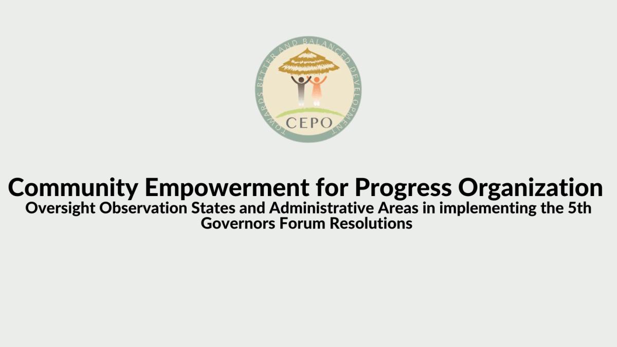 CEPO report: 90% of recommendations from fifth governors’ forum not implemented CEPO report: 90% of recommendations from fifth governors’ forum not implemented