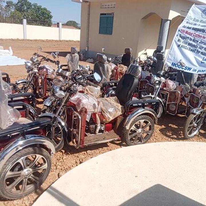Achai Wiir Foundation distributes tricycles to PWDs in Aweil South Sudan