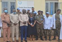 UNMISS Ethiopian Battalion Donates Aid to Yambio Hospital UNMISS Ethiopian Battalion Donates Aid to Yambio Hospital