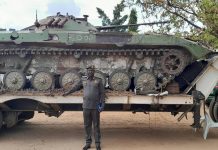 SSPDF moves ‘captured’ SPLA-IO combat tank to Juba SSPDF moves ‘captured’ SPLA-IO combat tank to Juba