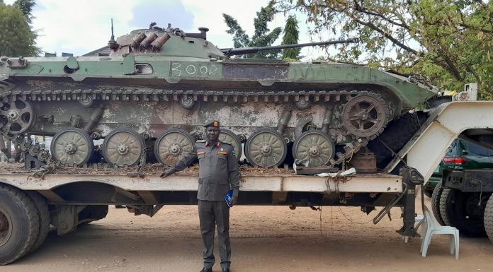 SSPDF Transfers Captured SPLA-IO Tank to Juba SSPDF Transfers Captured SPLA-IO Tank to Juba