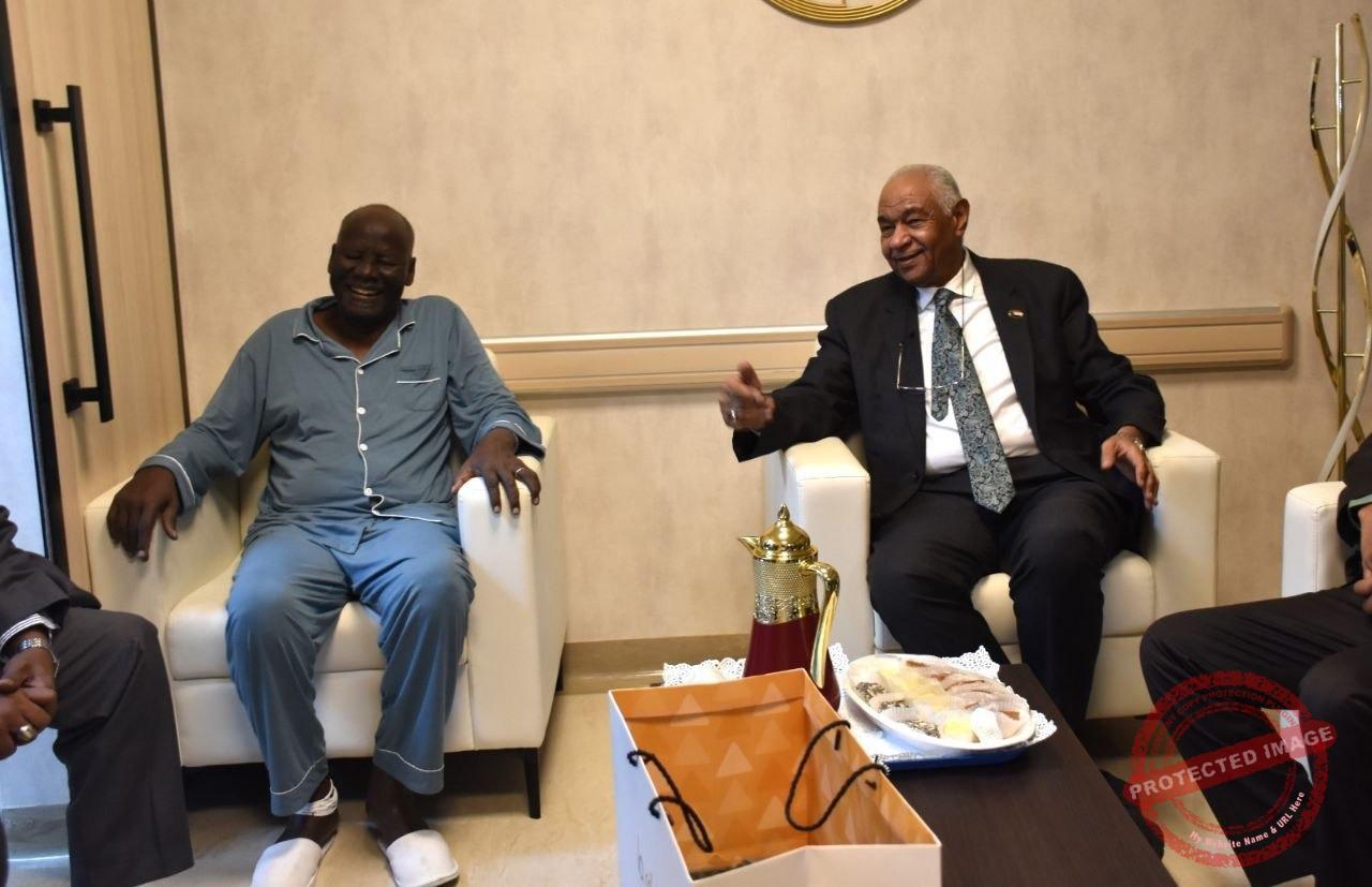 Sudan Ambassador Visits Dr Lam Akol in Hospital Sudan Ambassador Visits Dr Lam Akol in Hospital
