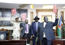 الحكومة والجبهة الثورية توقعان وثيقة الإعلان سياسي