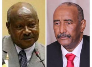 البرهان وموسفيني يعقدان جلسة مباحثات مشتركة بمدينة عنتيبي البرهان وموسفيني يعقدان جلسة مباحثات مشتركة بمدينة عنتيبي