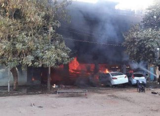 مصرع شخص في حريق بمتاجر قطع غيار بالمنطقة الصناعية بحري مصرع شخص في حريق بمتاجر قطع غيار بالمنطقة الصناعية بحري