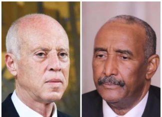 البرهان يهنئ الرئيس التونسي بالذكرى الخامسة والستين لإستقلال بلاده البرهان يهنئ الرئيس التونسي بالذكرى الخامسة والستين لإستقلال بلاده