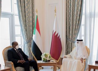 بدء جلسة مباحثات بين البرهان وأمير قطر بدء جلسة مباحثات بين البرهان وأمير قطر