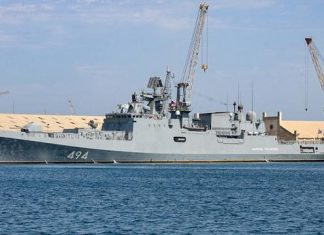 بارجة روسية جديدة ترسو بميناء بورتسودان بارجة روسية جديدة ترسو بميناء بورتسودان