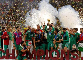 الجزائر تقضي على أحلام تونس بهدفين نظيفين وتتوج بكأس العرب- (صور وفيديو) الجزائر تقضي على أحلام تونس بهدفين نظيفين وتتوج بكأس العرب- (صور وفيديو)