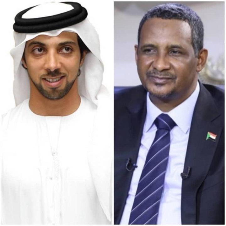 حميدتي يجري اتصالاً هاتفياً بنائب رئيس الوزراء الإماراتي حميدتي يجري اتصالاً هاتفياً بنائب رئيس الوزراء الإماراتي