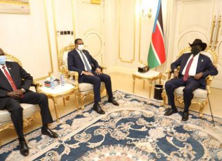 رئيس جمهورية جنوب السودان يستقبل نائب رئيس مجلس السيادة رئيس جمهورية جنوب السودان يستقبل نائب رئيس مجلس السيادة