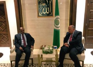 وزير الخارجية المكلف يلتقي نظيره المصري وزير الخارجية المكلف يلتقي نظيره المصري