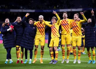 برشلونة يفوز على ريال مدريد 4-صفر في سانتياجو برنابيو برشلونة يفوز على ريال مدريد 4-صفر في سانتياجو برنابيو