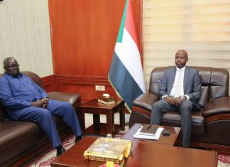 الهادي إدريس يلتقي سفير جمهورية جنوب السودان الهادي إدريس يلتقي سفير جمهورية جنوب السودان