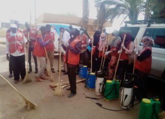 الهلال الأحمر بالجزيرة يدشن إحتفالاته بنظافة مستشفى النساء والتوليد بمدني الهلال الأحمر بالجزيرة يدشن إحتفالاته بنظافة مستشفى النساءوالتوليد بمدني