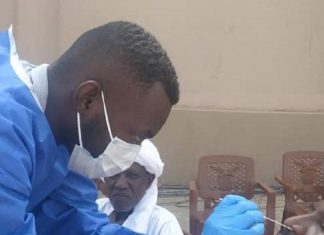 بدء إجراءات فحص فيروس كورونا لحجاج الجو بالفاشر بدء إجراءات فحص فيروس كورونا لحجاج الجو بالفاشر