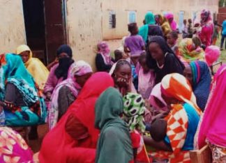 مخيم علاجي لنازحي النيل الأزرق بالمناقل مخيم علاجي لنازحي النيل الأزرق بالمناقل