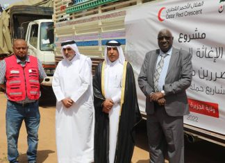 الكبيسي يدشن قافلة الهلال الأحمر القطري لولاية الجزيرة الكبيسي يدشن قافلة الهلال الأحمر القطري لولاية الجزيرة