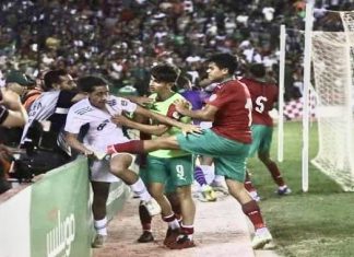 معركة شوارع بين لاعبي الجزائر والمغرب عقب نهائي البطولة العربية معركة شوارع بين لاعبي الجزائر والمغرب عقب نهائي البطولة العربية