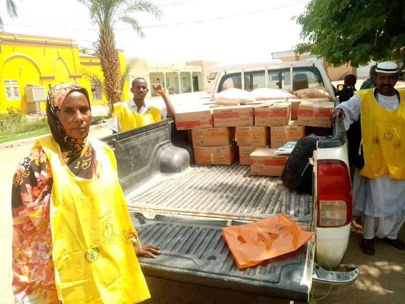 انطلاق الحملة الاسعافية لتغطية المناطق المتاثرة بالسيول والفيضانات بالدامر