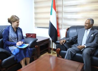 وكيل وزارة الخارجية يلتقي سفيرة مملكة السويد لدى السودان وكيل وزارة الخارجية يلتقي سفيرة مملكة السويد لدى السودان