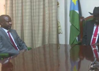 رئيس جمهورية جنوب السودان يستقبل عضو مجلس السيادة رئيس جمهورية جنوب السودان يستقبل عضو مجلس السيادة