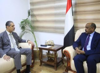 وزير الخارجية يلتقي السفير المصري هاني صلاح الدين وزير الخارجية يلتقي السفير المصري هاني صلاح الدين