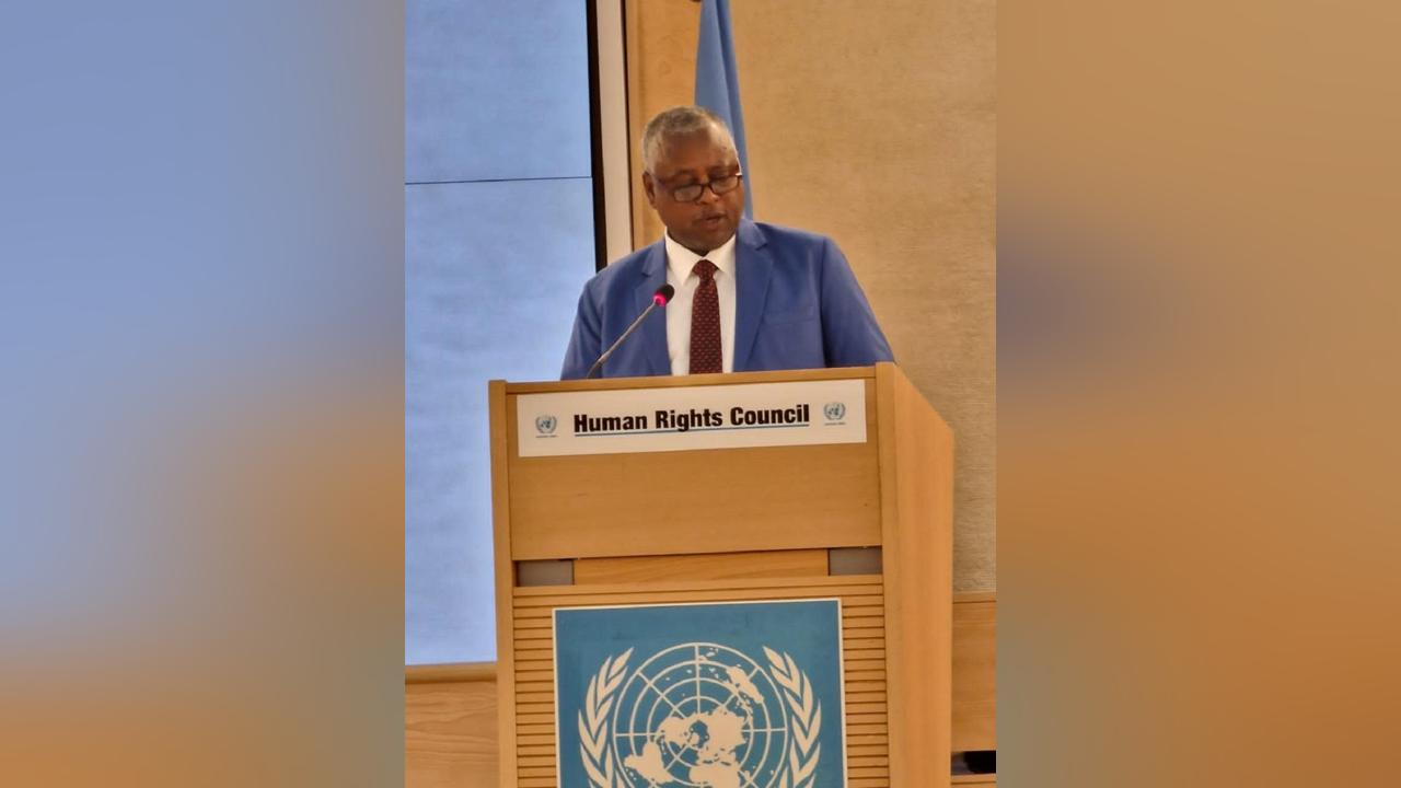 وزير العدل يدلي ببيان السودان للدورة (52) لمجلس حقوق الإنسان وزير العدل يدلي ببيان السودان للدورة (52) لمجلس حقوق الإنسان