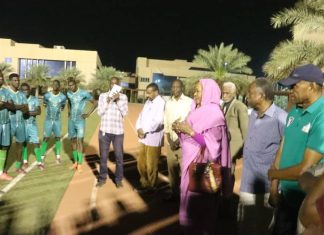 الأولمبي يؤدي مرانه الرئيس بحضور الوزيرة هزار الأولمبي يؤدي مرانه الرئيس بحضور الوزيرة هزار